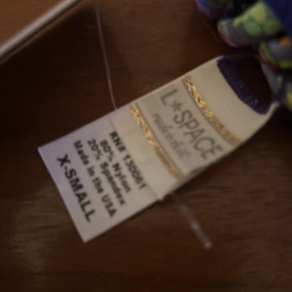 L Space purple kaleidoscope knot bandeau bikini top XS - Picture 6 of 6